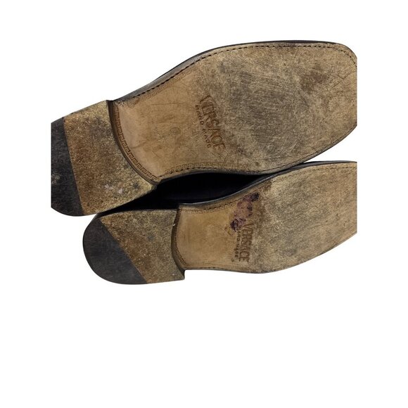 Gianni Versace Men\'s Loafer Shoes Black Suede Flats Medusa Square EU 43.5 US 9.5 main image 3